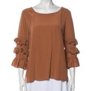 Tibi Ruffle Sleeve Blouse Size 8